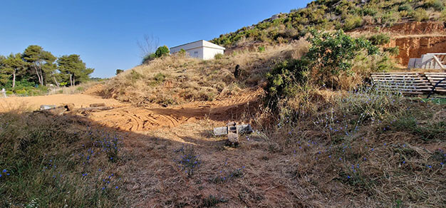 Enrochement avec aménagement de terrain